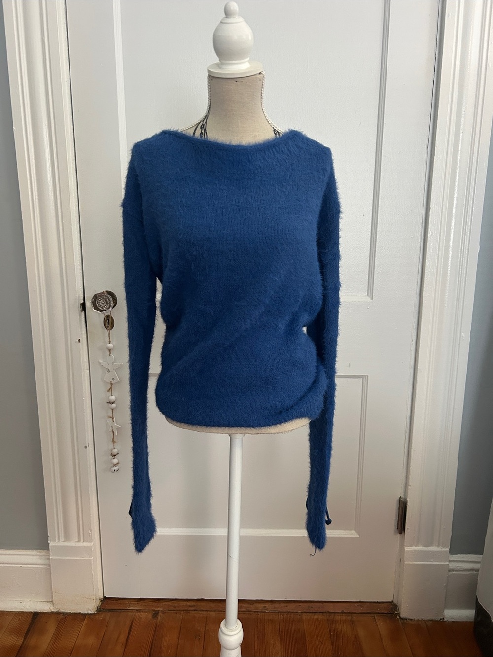 VENUS Plush Royal Blue Scoop-Neck Sweater